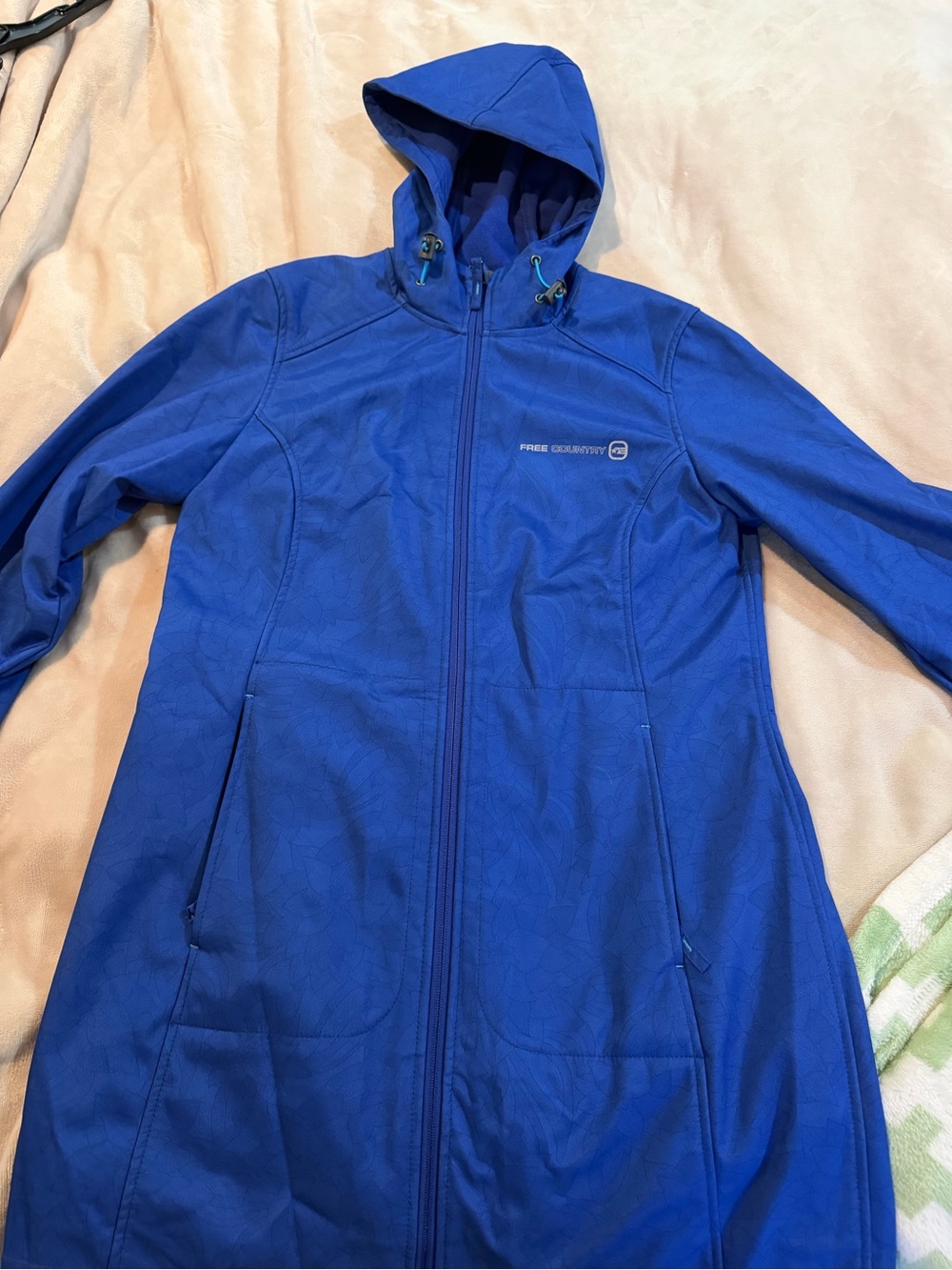 Free Country Men’s Royal Blue Hooded Raincoat